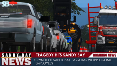 NLD Farmers aHelmer truck spotted on SANDY BAY news!