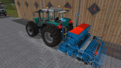 Fendt 818 Turboshift met zaaier.